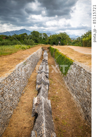 Archaeological ruins of Roman buildings of settlement in Solin. Archaeological ruins of Roman buildings of settlement in Solin. 85115721