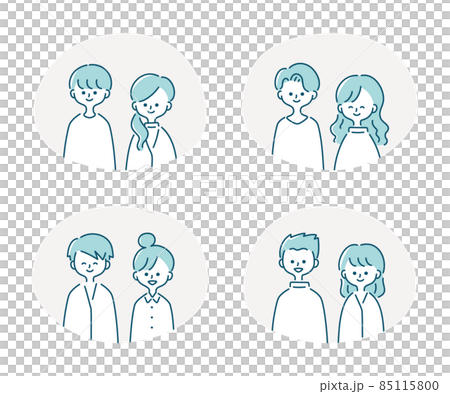 Couple illustration set Couple illustration set 85115800
