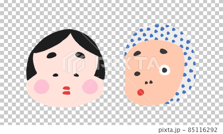 Masks of "Hyottoko" and "Okame" Masks of "Hyottoko" and "Okame" 85116292