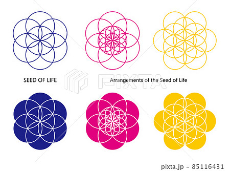 神聖幾何学シードオブライフのシンボルのイラスト素材 [85116431] - PIXTA