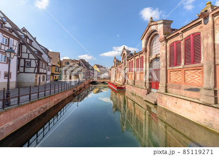 The fishmonger's quay in the city of Colmar. Alsace, France, Europe. The fishmonger's quay in the city of Colmar. Alsace, France, Europe. 85119271