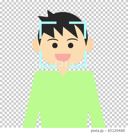 顔認証システムのイラスト 85120480