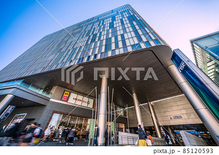 日本の東京都市景観　二子玉川駅前などを望む 85120593