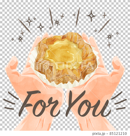 蛋奶丹麥糕點手繪水彩風格插圖 蛋奶丹麥糕點手繪水彩風格插圖 85121210