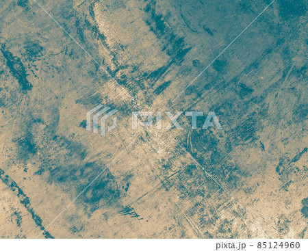 Blue grunge texture. Vintage grainy material. Abstract stains wall. Scratched grunge surface of metal. Overlay rusty 85124960