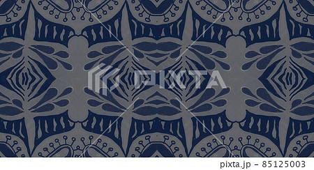 Victorian tile pattern. Retro baroque texture. Classic rococo design decor. 85125003
