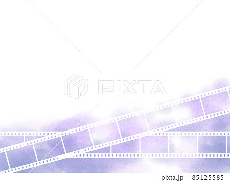 フィルムの水彩壁紙 フレーム 紫 のイラスト素材