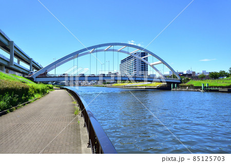 東京都、隅田川の風景 85125703