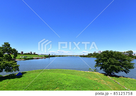 東京都、隅田川の風景 85125758