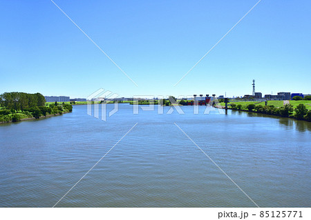 東京都、隅田川の風景 85125771