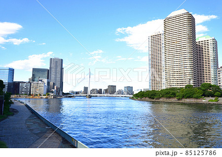 東京都、隅田川の風景 東京都、隅田川の風景 85125786