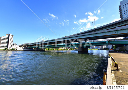 東京都、隅田川の風景 東京都、隅田川の風景 85125791
