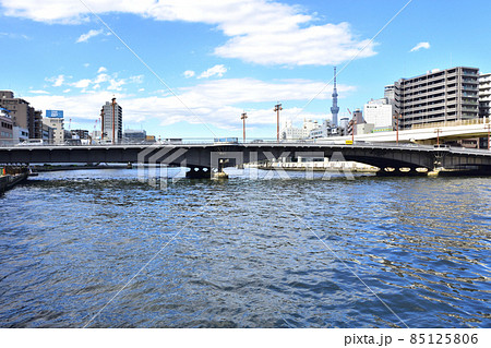 東京都、隅田川の風景 85125806