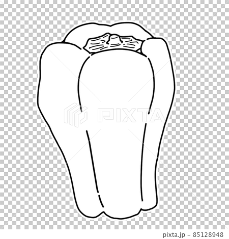 Vegetables_green pepper_line drawing 85128948