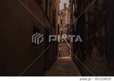 Architecture and landmarks of Venice, Italy narrow streets 85129620