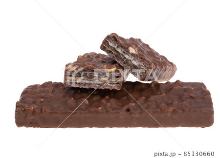 chocolate waffle bar isolated 85130660