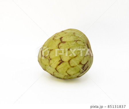 Cherimoya tropical fruit isolated on white Cherimoya tropical fruit isolated on white 85131837