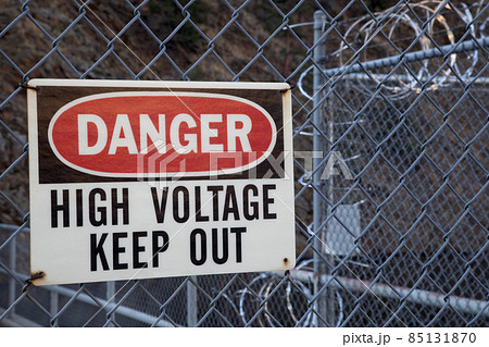danger, high voltage, keep out sign danger, high voltage, keep out sign 85131870