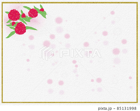 ちいさな千日紅　シンプル　金色のフレーム 85131998