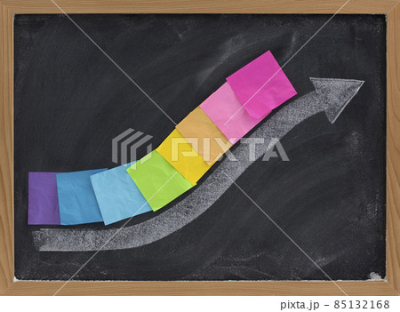 growth, progress or success concept on blackboard 85132168