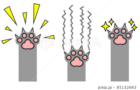 危険動物が鋭い爪を出して傷を付ける怖いイラスト 85132663