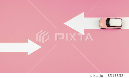 top view car navigation direction. High quality photo top view car navigation direction. High quality photo 85133524