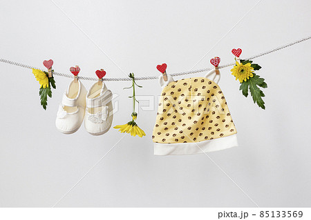front view cute little baby accesories. High quality photo 85133569