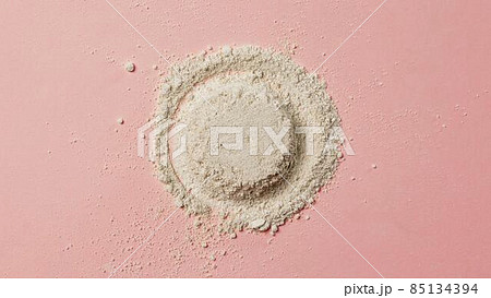 top view clay powder mixture. High quality photo top view clay powder mixture. High quality photo 85134394