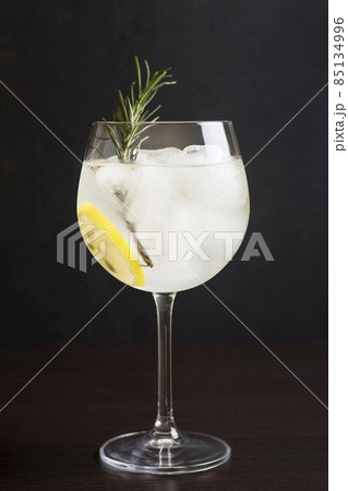 aromatic cocktail glass rosemary. High quality photo 85134996