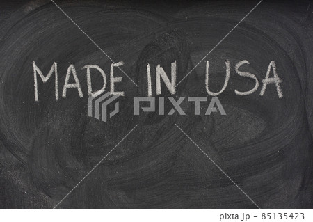 made in USA on a blackboard made in USA on a blackboard 85135423