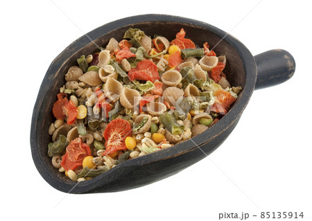 scoop of whole wheat vegetable soup mix scoop of whole wheat vegetable soup mix 85135914