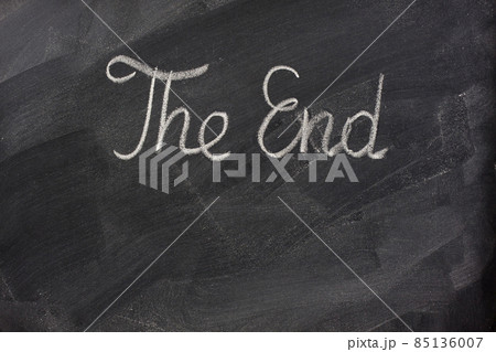 The end on blackboard The end on blackboard 85136007