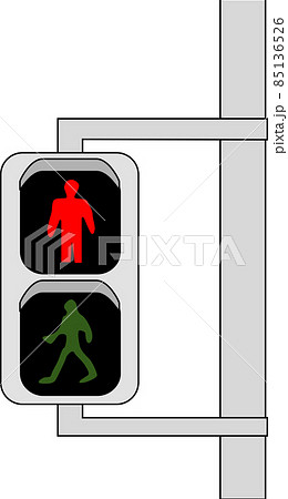 点灯する赤信号 85136526