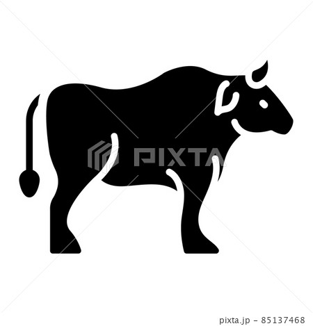 Ox Glyph Icon Animal Vector  85137468
