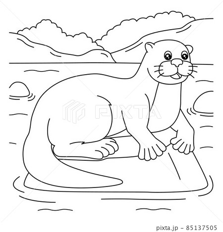 River Otter Coloring Page for Kids 85137505