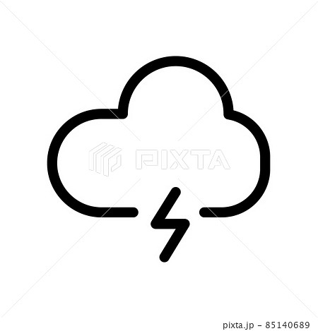 Cloud forecast lightning rainy weather icon Cloud forecast lightning rainy weather icon 85140689