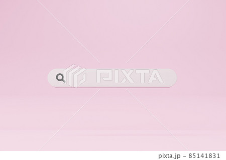 Minimal style design search bar on pink background 85141831