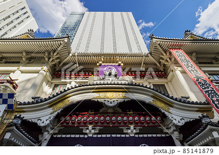 銀座 歌舞伎 歌舞伎座 歌舞伎座タワーの写真素材