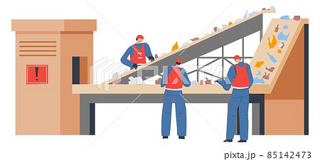 Recycling plant facility, sorting garbage litter Recycling plant facility, sorting garbage litter 85142473