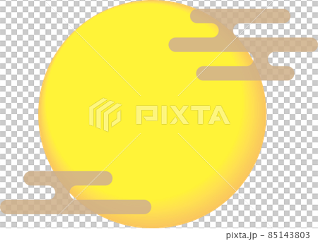 Japanese-style copy space of the moon and haze Japanese-style copy space of the moon and haze 85143803