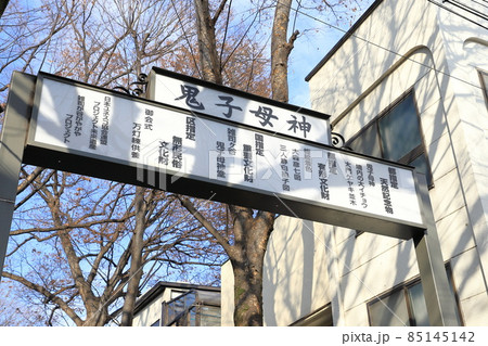 鬼子母神堂　大門ケヤキ並木入口　豊島区南池袋 85145142
