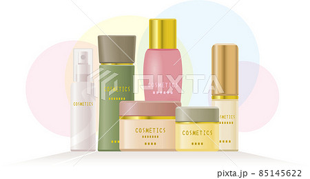 化粧品が並んでいるイメージイラスト(コスメティック) 化粧品が並んでいるイメージイラスト(コスメティック) 85145622