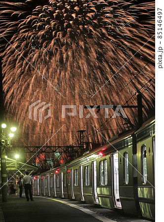 花火　花火大会　港まつり　和歌山市　 85146497