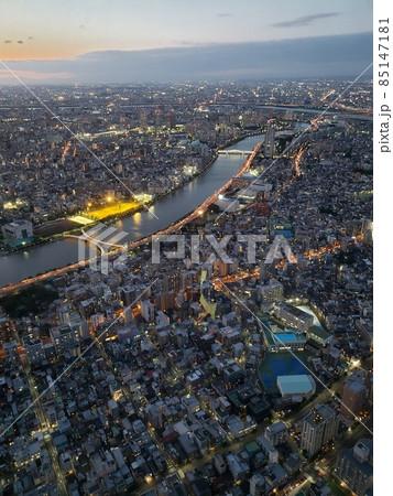 スカイツリーからの夕暮れ スカイツリーからの夕暮れ 85147181