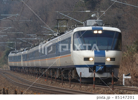 北陸本線　津幡－倶利伽羅　JR西日本　485系　Y02＋Y13編成（金沢）　しらさぎ 85147201