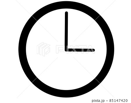 3時の時計イラスト素材 85147420