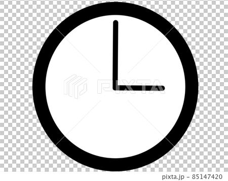 3時の時計イラスト素材 85147420