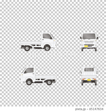 軽トラック イラスト 三面図 社用車 85147634