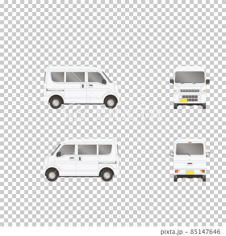 Light van illustration Three-sided drawing company car Light van illustration Three-sided drawing company car 85147646