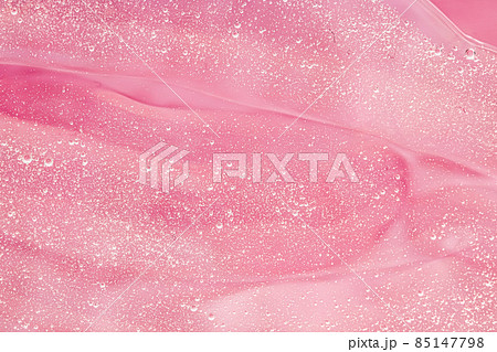 Abstract pink liquid background, paint splash, swirl pattern and water drops, beauty gel and cosmetic texture, contemporary magic art and science as luxury flatlay design 85147798
